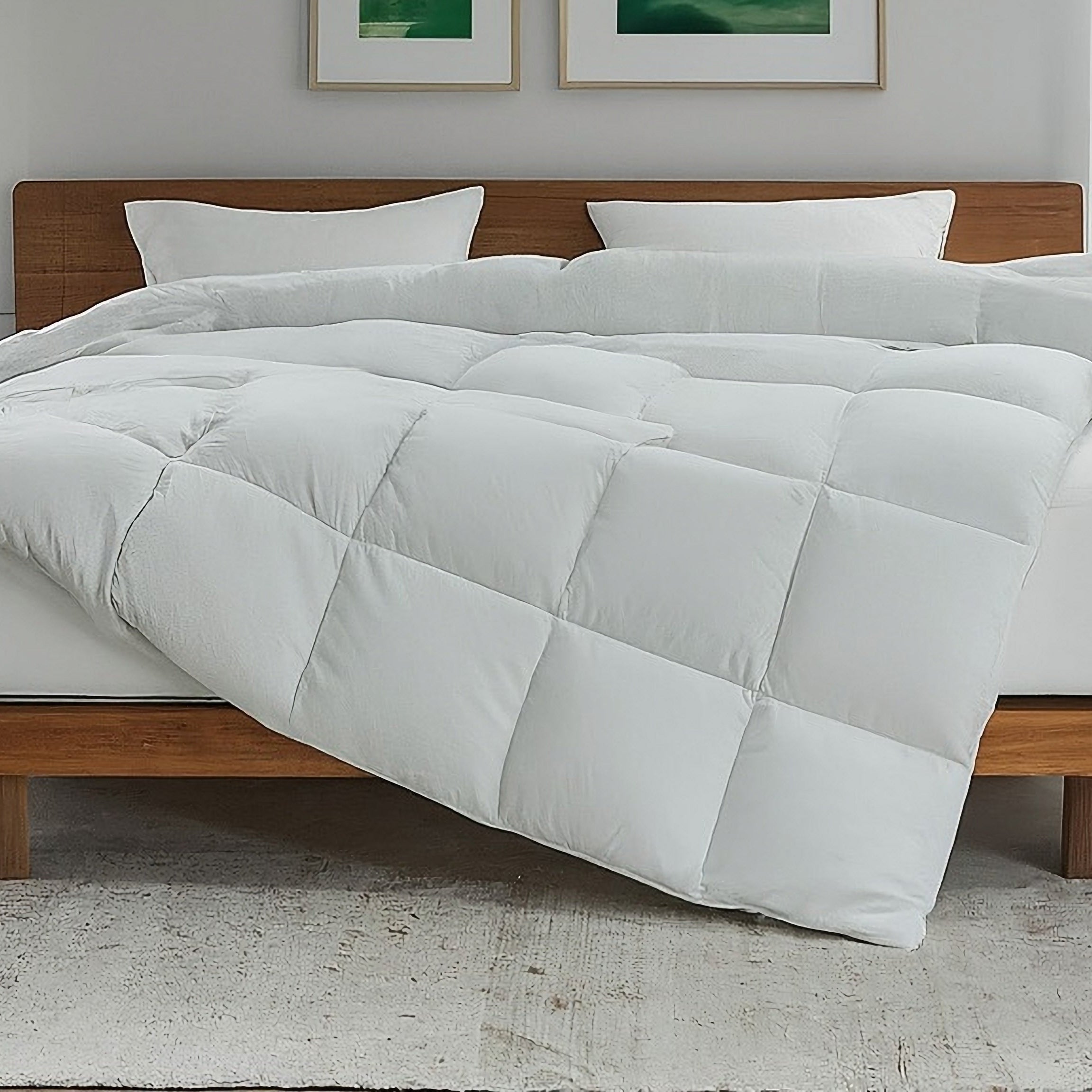 Edredón King Weekender Estilo Hotel Microfibra Suave Blanco Liso