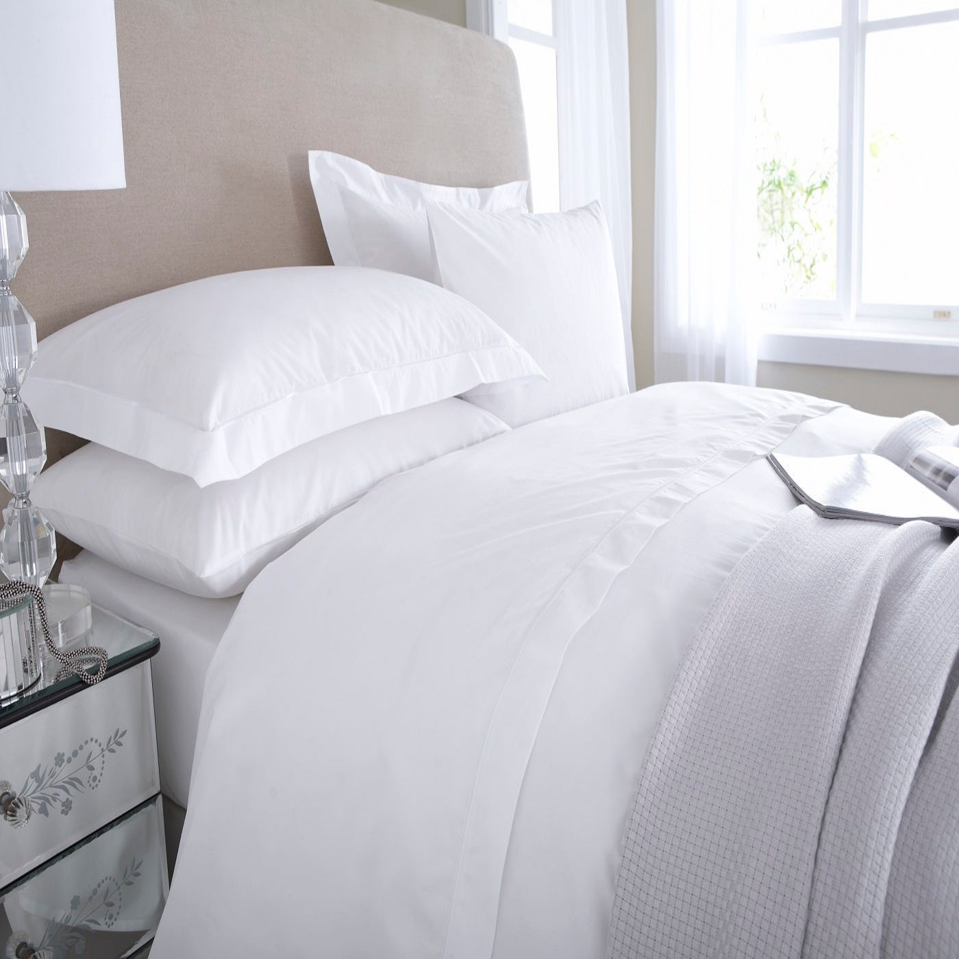Linge de lit en coton Égyptien 160 fils/cm² – 400TC Satin de Coton – Housse de Couette