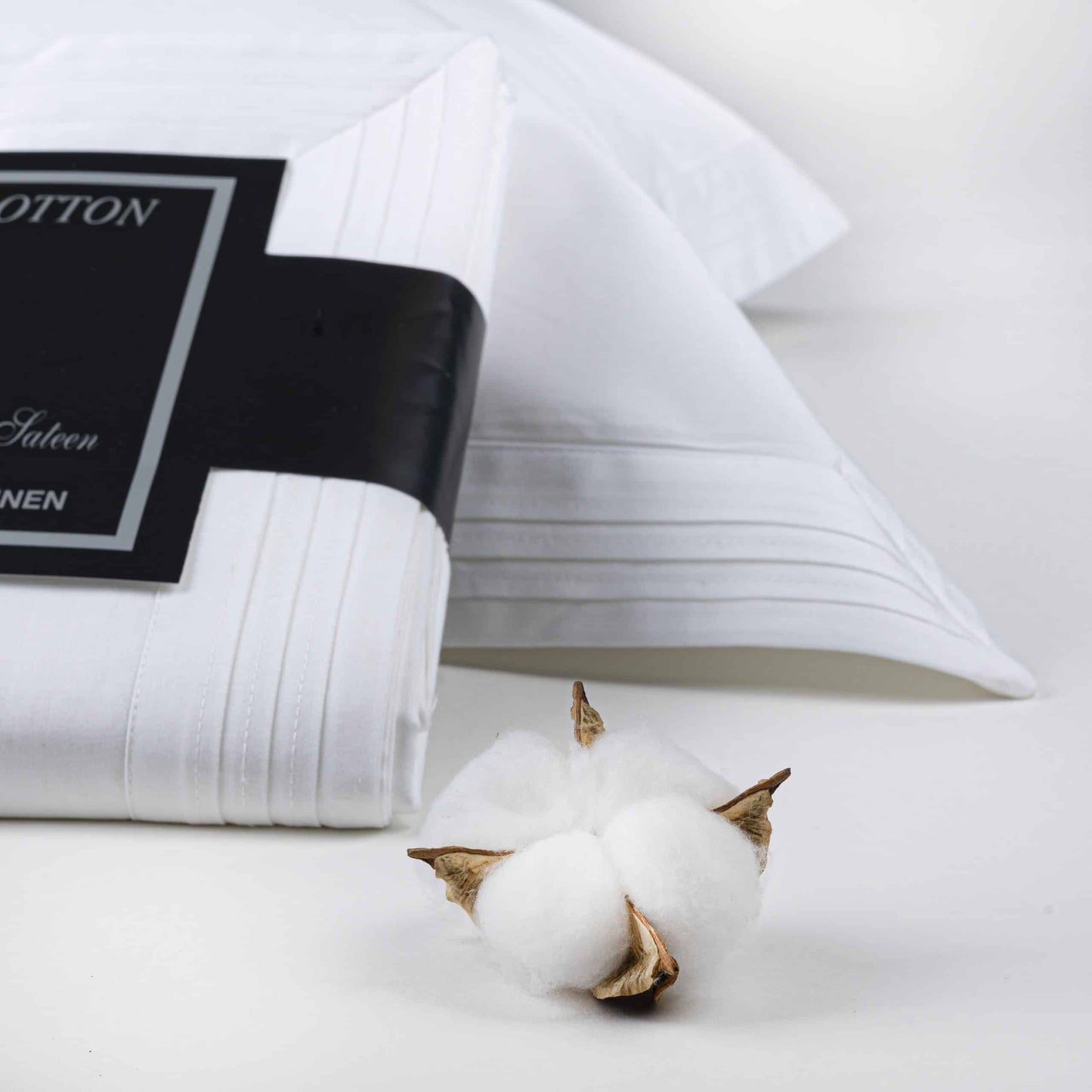 Satén de Algodón Egipcio de 600 Hilos Triple Tuck - Funda de Almohada