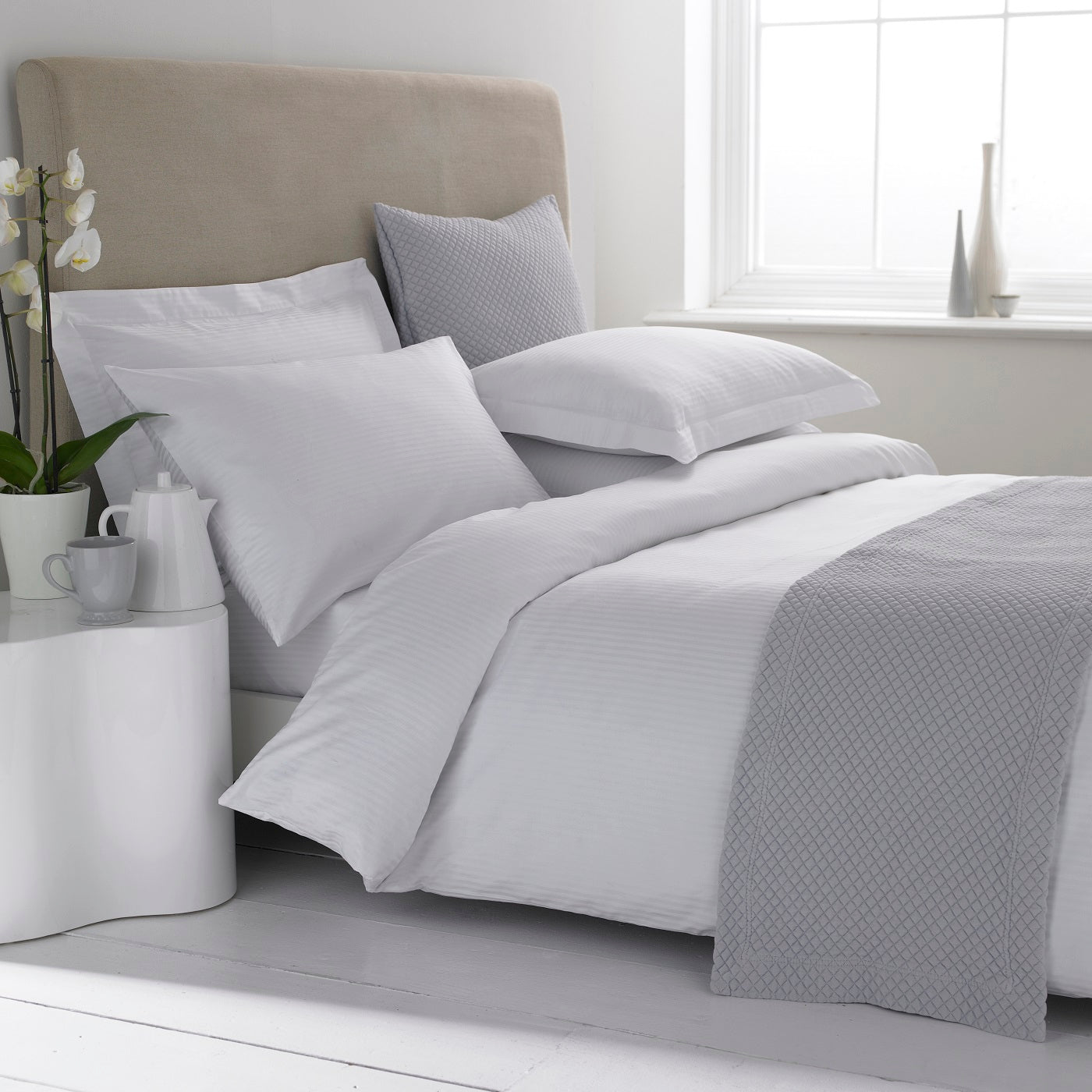 Diamond Weave Bettläufer & Überwürfe – King of Cotton