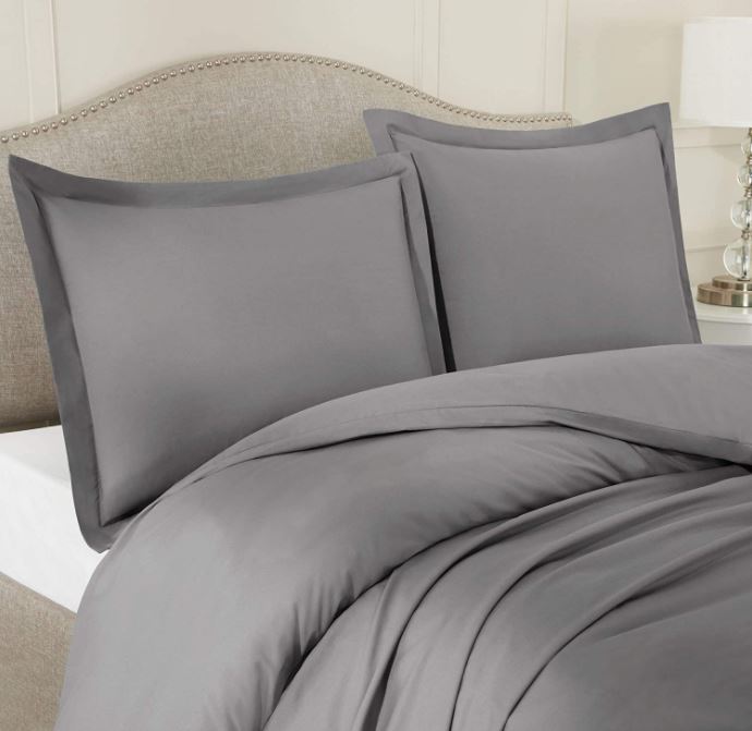 Pelle d'uovo 300 splotów Slate grey - Poszewka na poduszkę