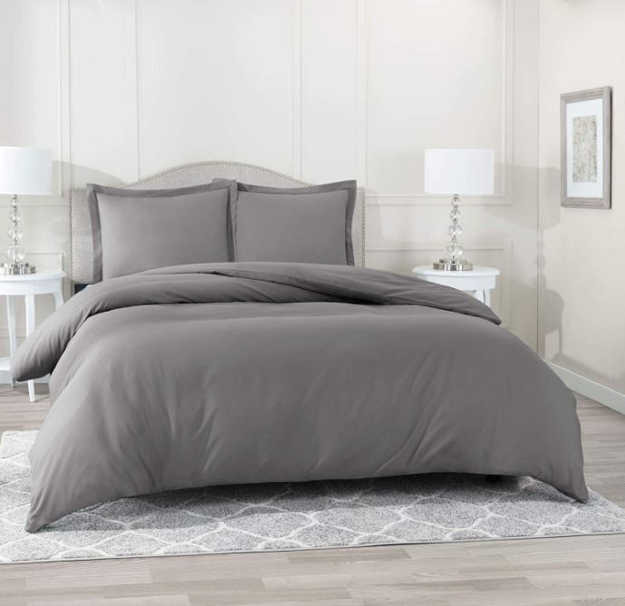 Pelle d'uovo 300 splotów Slate grey - Poszewka na poduszkę