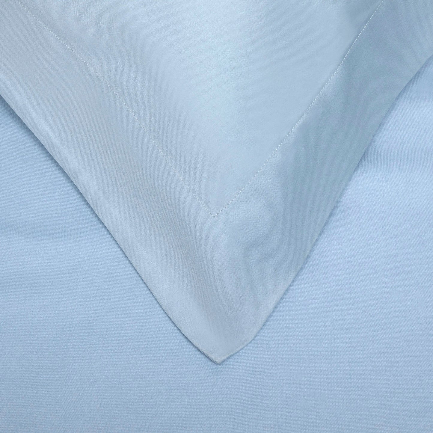 Pelle d'uovo 300 Fil Satin de coton Linge de lit COULEURS - Bleu Ciel - Housse de couette