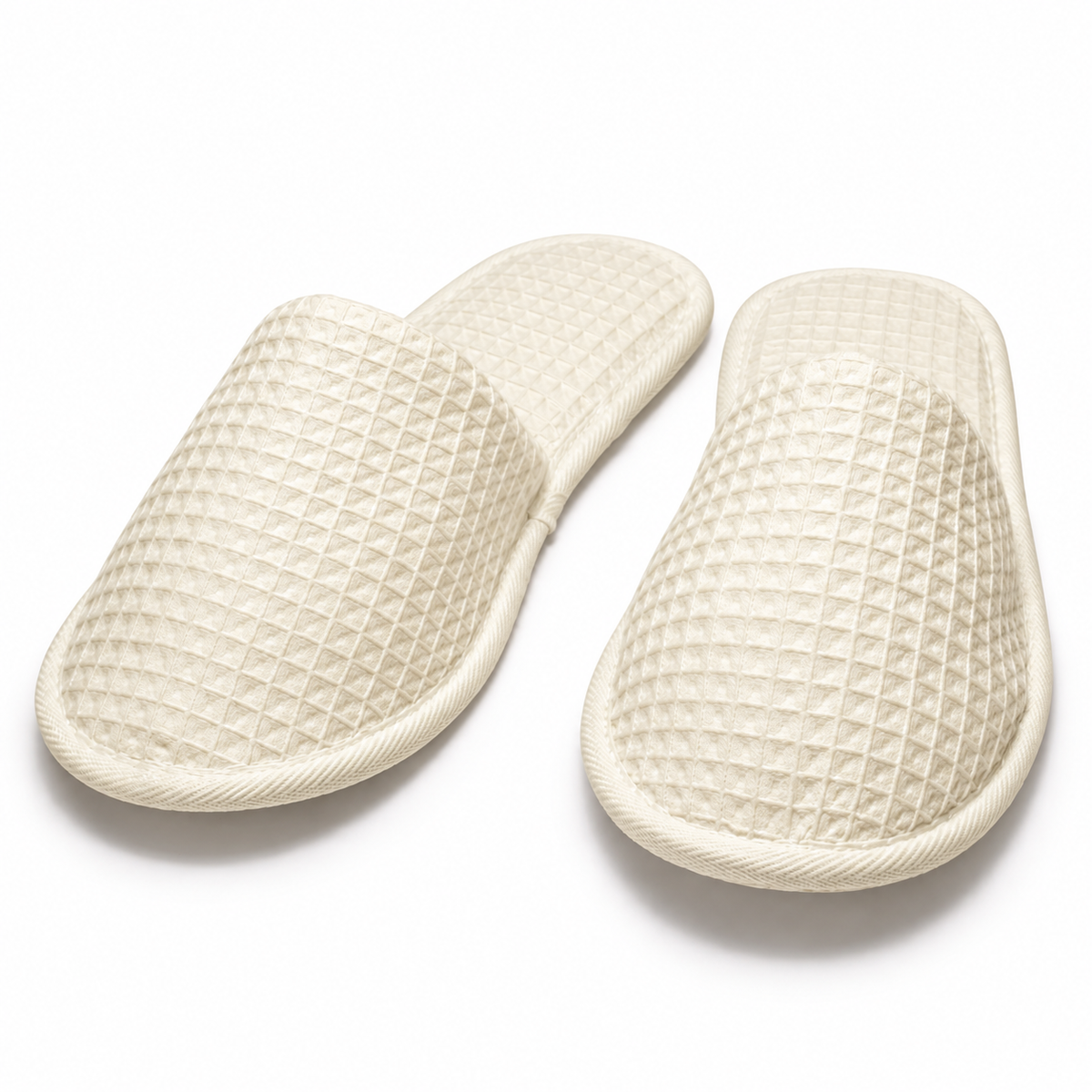 Spa-Waffelslipper Elfenbeinfarben