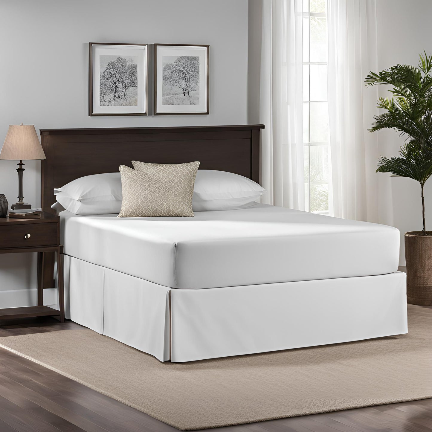 Egyptisch 200 Draad Katoen Percale - Platform Volant
