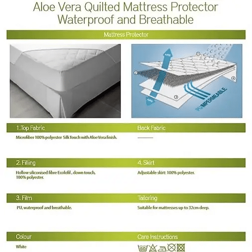 Ochraniacz na materac Aloe Vera Soft Touch. 100% mikrofibra