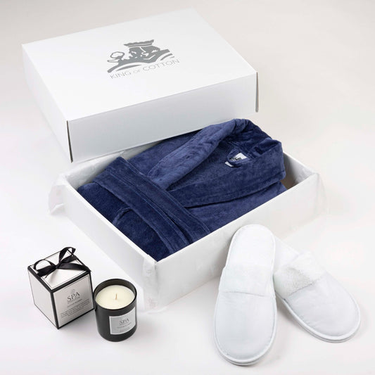 Blue Velour Gift Set