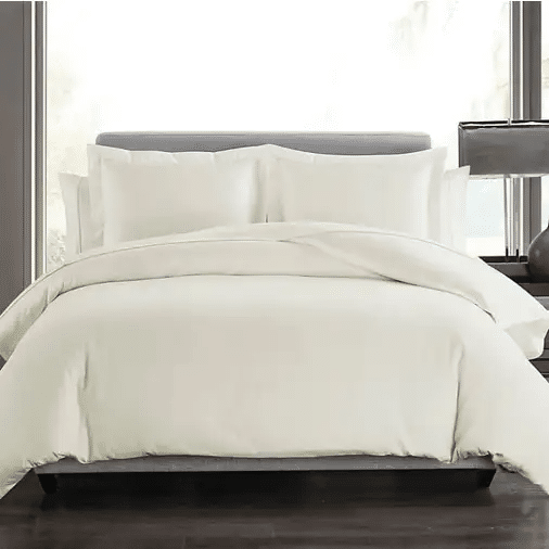 Pelle d'uovo 300 Thread Cotton sateen Bedlinen COLOURS - Ivory - Duvet Cover