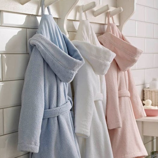 Children's Zero-Twist Pure Cotton Bathrobe with Hood