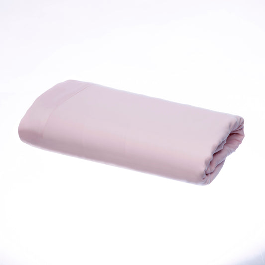 Pelle d'uovo 300 Thread Cotton sateen Bedlinen COLOURS - Light Pink - Flat Sheet
