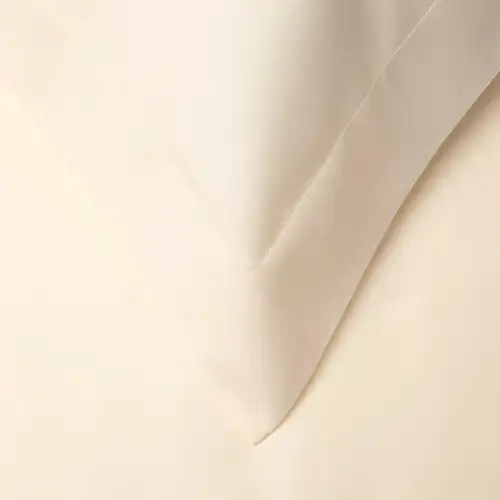 Pelle d'uovo 300 Fil Satin de coton Linge de lit COULEURS - Ivoire - Taie d'oreiller
