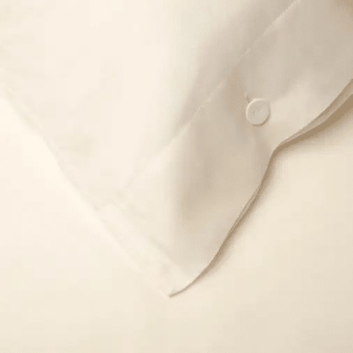 Pelle d'uovo 300 Fil Satin de coton Linge de lit COULEURS - Ivoire - Taie d'oreiller