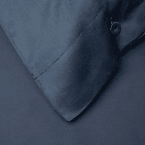 Pelle d'uovo 300 Fil Satin de coton Linge de lit COULEURS - Marine - Taie d'oreiller