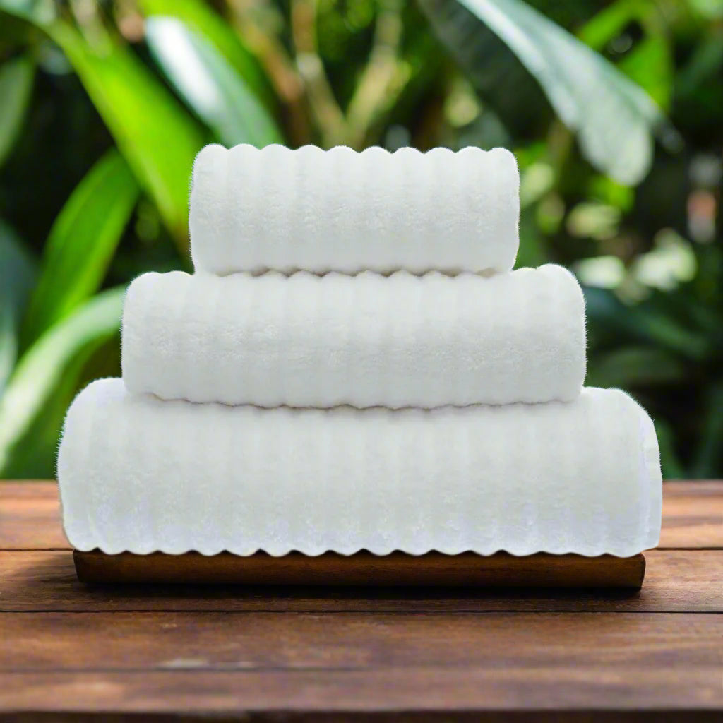 Mont Blanc Zero Twist 100% Baumwolle 550 g/m² Gerippte Handtücher