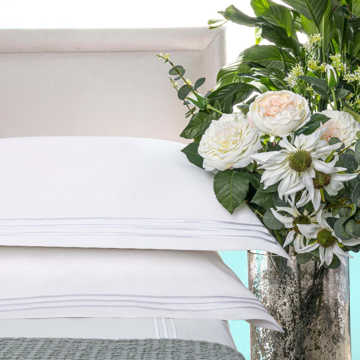 Ropa de cama PIMA de 1000 hilos: funda de almohada