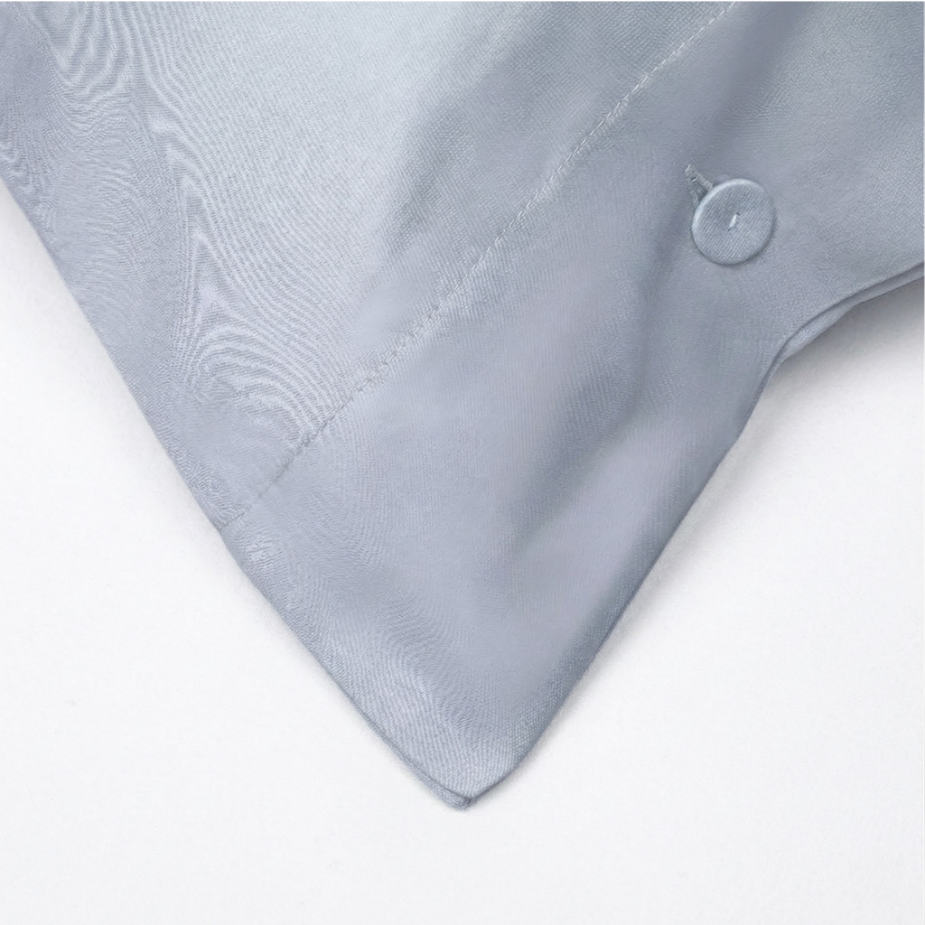 Pelle d'uovo 300 Thread Cotton sateen Bedlinen COLOURS - Platinum Grey - Duvet Cover