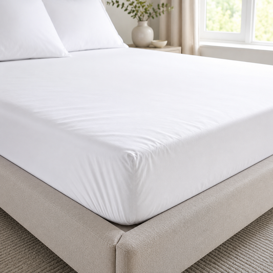 Egyptian 200 Thread Cotton Percale - Fitted Sheet