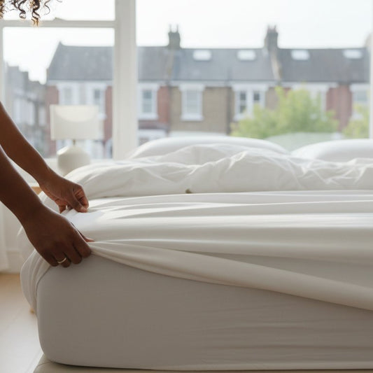 Satin de coton égyptien 600 fils Triple Pin Tuck - drap-housse extra-profond