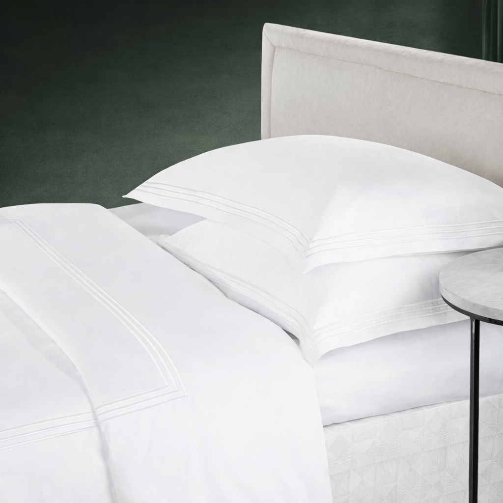 Roupa de Cama de Algodão Egípcio. Tecido de Cetim de 1000 fios. Cor Branca – Capa de Edredão