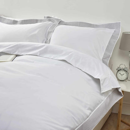 Madison 550 Thread Pure Cotton Sateen Steel - Housse de couette