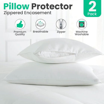Pillow Protector (Pair) Pure Cotton 200 thread Percale