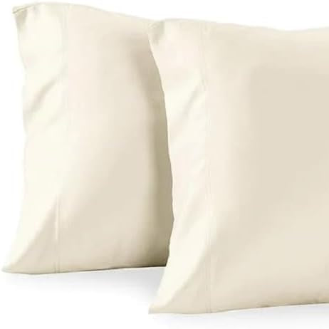 Easy Care Satin 300TC Polycoton Ivoire Taie d'oreiller
