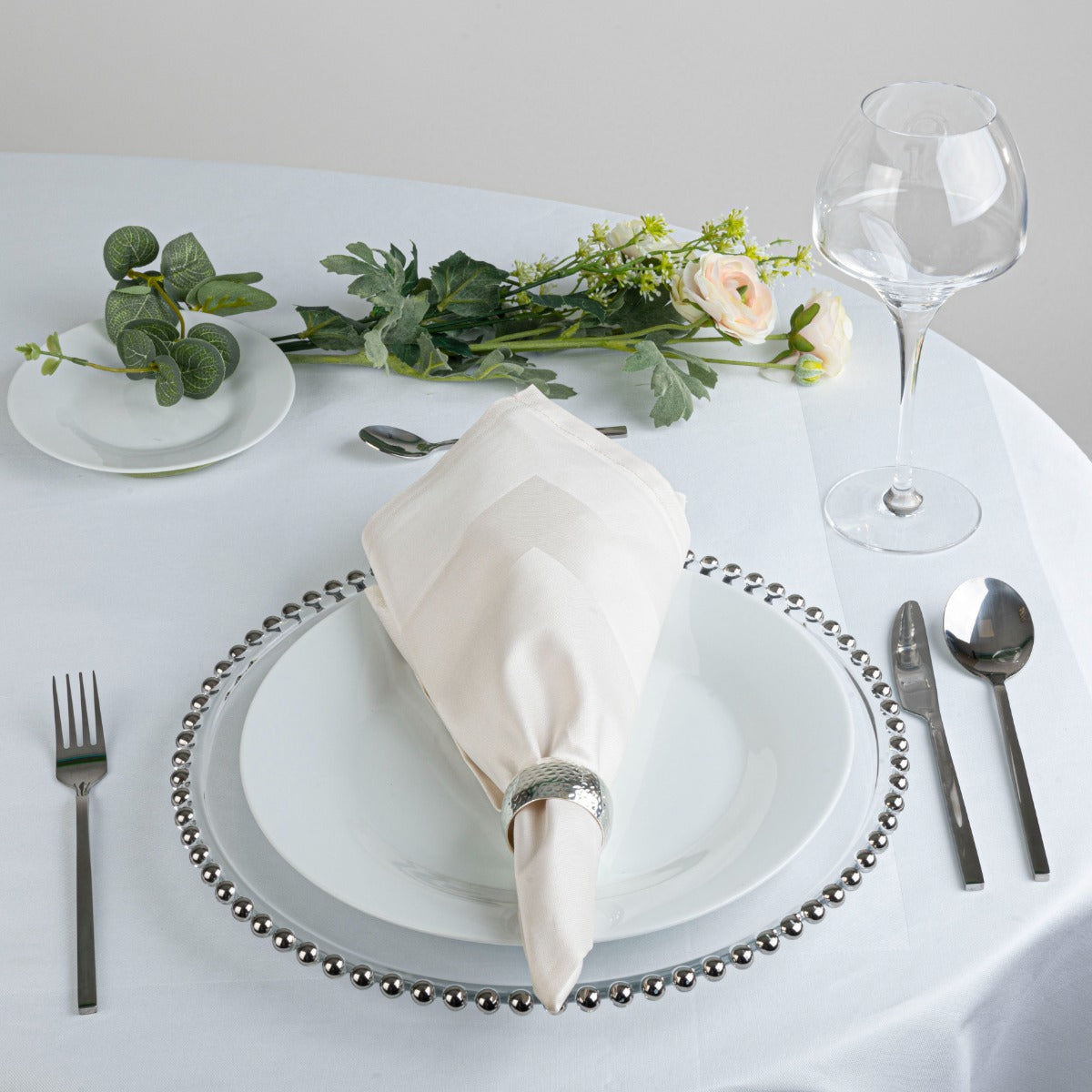 Cotton Damask Satin Band Napkins