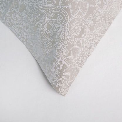Kissenbezug Paisley aus reinem Baumwollsatin mit einer Fadendichte von 300