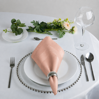 Cotton Damask Satin Band Napkins