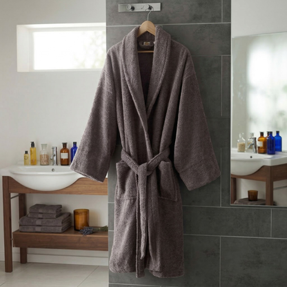 Albornoz de algodón de torsión cero